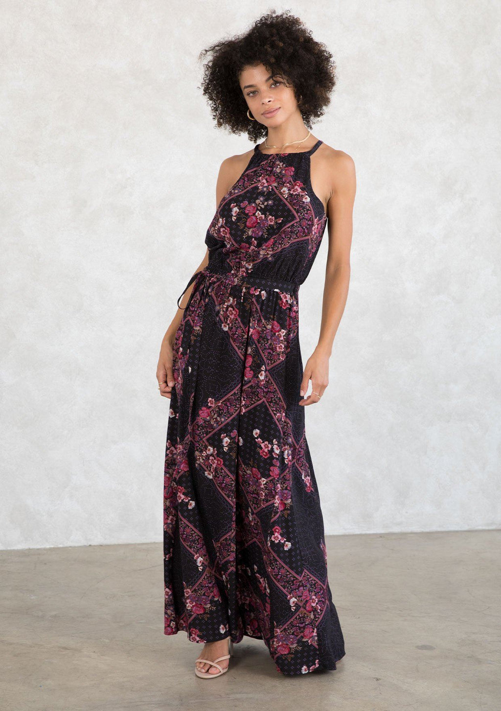 Lennon Halter Maxi Dress Plum/Berry / S Lennon Halter Maxi Dress Plum/Berry / S
