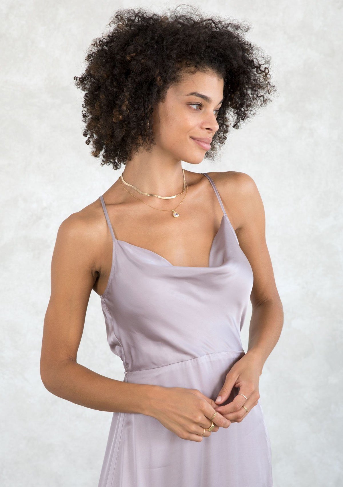 Keepsake Cowlneck Maxi Dress Gunmetal / M