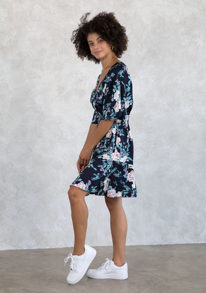 Charmed Mini Dress Navy/Lilac / L Charmed Mini Dress Navy/Lilac / L