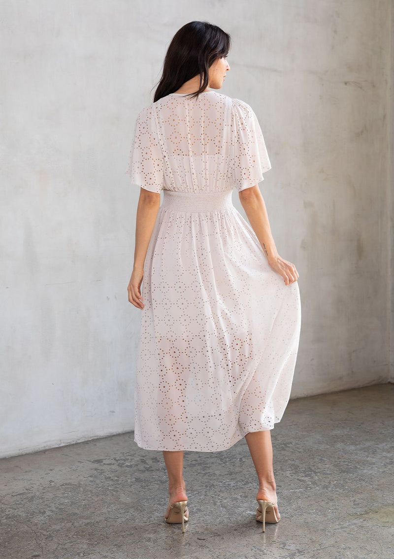 Bohemian Laser-Cut Chiffon Maxi Dress | LOVESTITCH Bohemian Laser-Cut Chiffon Maxi Dress | LOVESTITCH