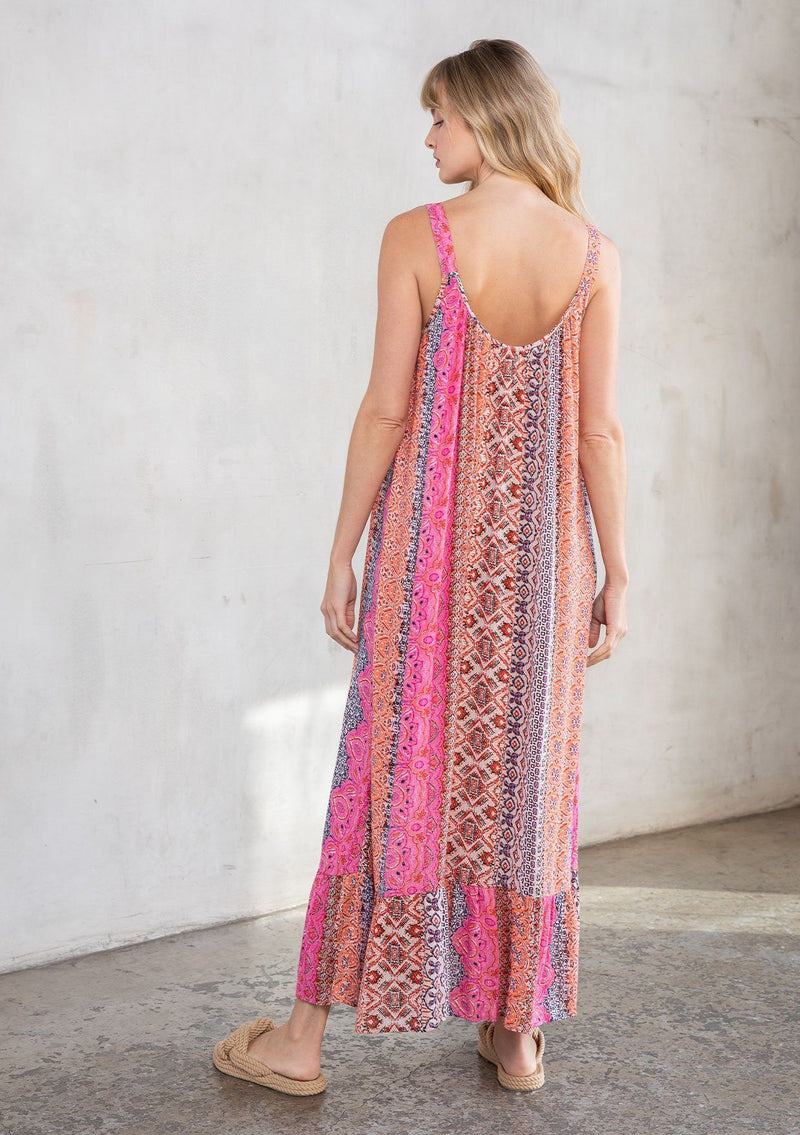 Desert Oasis Maxi Dress Mauve Multi / L Desert Oasis Maxi Dress Mauve Multi / L