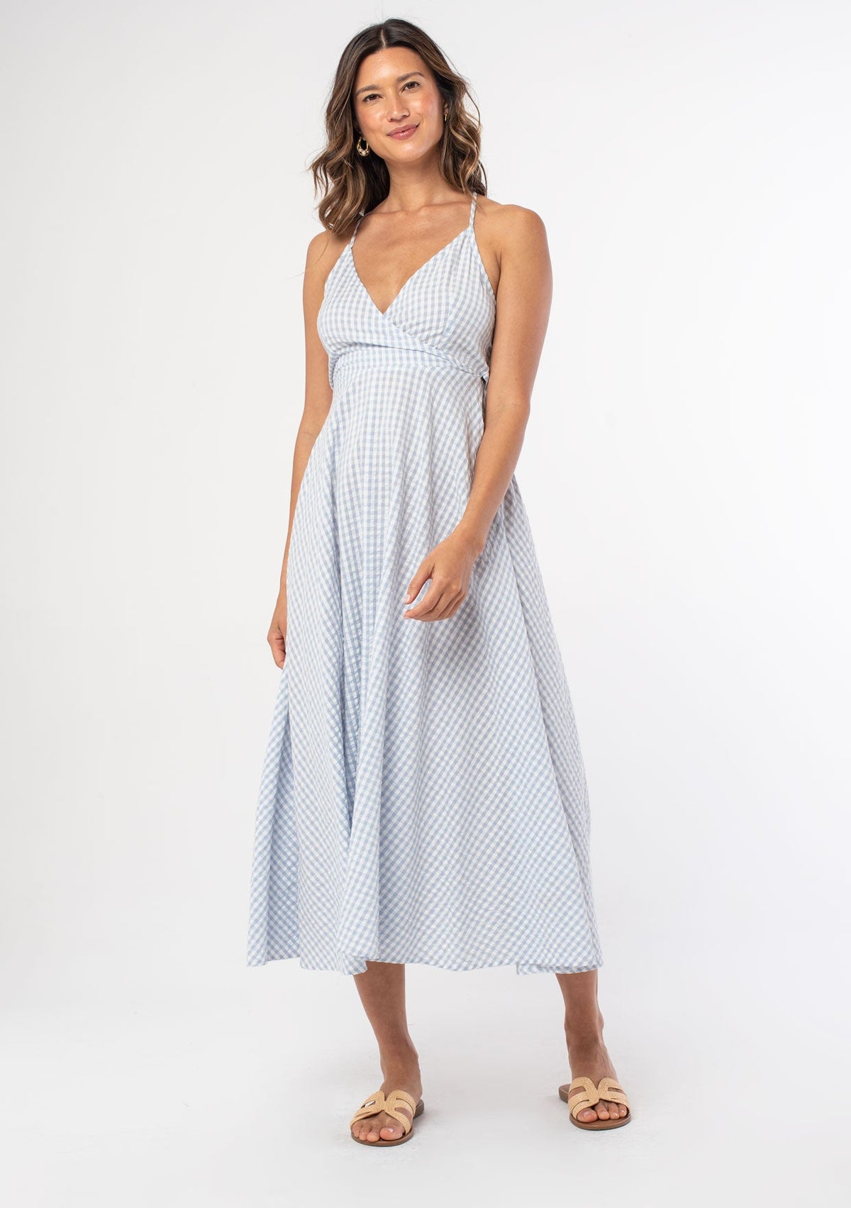 Seaside Gingham Midi Dress Seaside Gingham Midi Dress