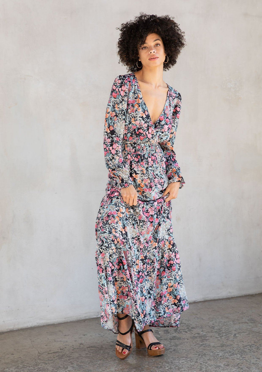 Bohemian V-Neck Floral Maxi Dress | LOVESTITCH Bohemian V-Neck Floral Maxi Dress | LOVESTITCH