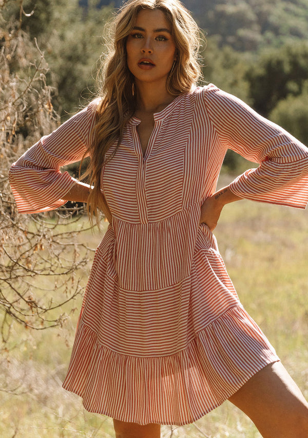 Women's Mini Dresses LOVESTITCH - bell-sleeve - bell-sleeve Women's Mini Dresses LOVESTITCH - bell-sleeve - bell-sleeve