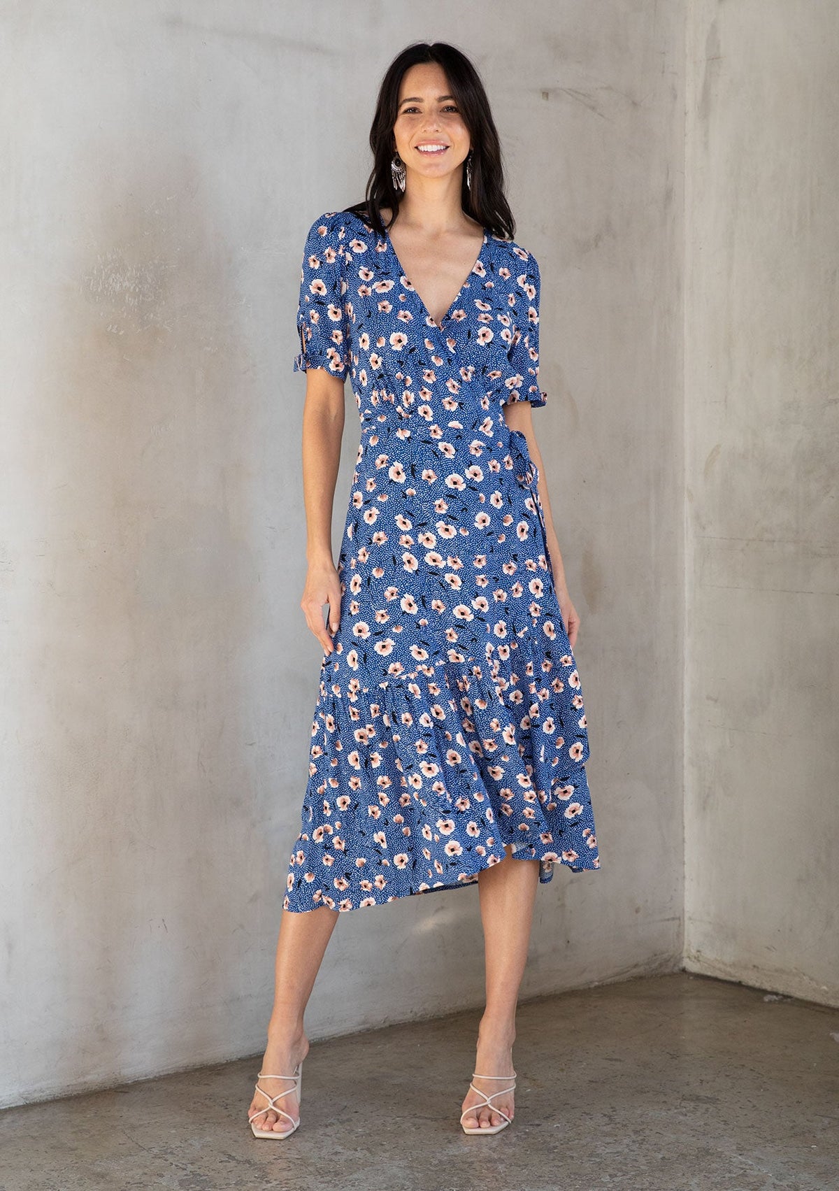 Vintage Inspired Classic Red Wrap Dress + Floral Print | LOVESTITCH Vintage Inspired Classic Red Wrap Dress + Floral Print | LOVESTITCH