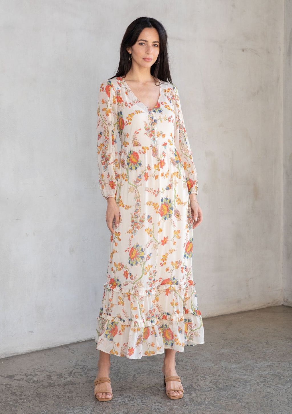 Floral Chiffon Maxi Dress - Women's Dress | LOVESTITCH Floral Chiffon Maxi Dress - Women's Dress | LOVESTITCH