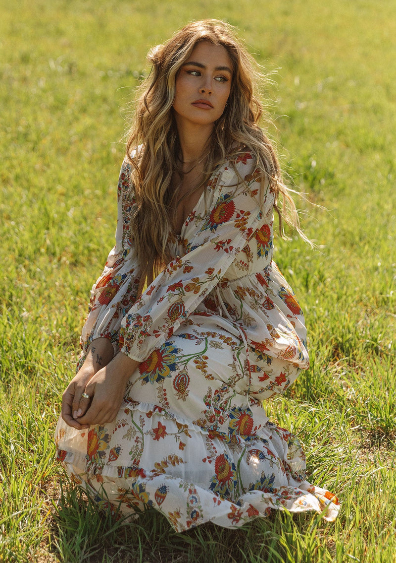 Floral Chiffon Maxi Dress - Women's Dress | LOVESTITCH Floral Chiffon Maxi Dress - Women's Dress | LOVESTITCH