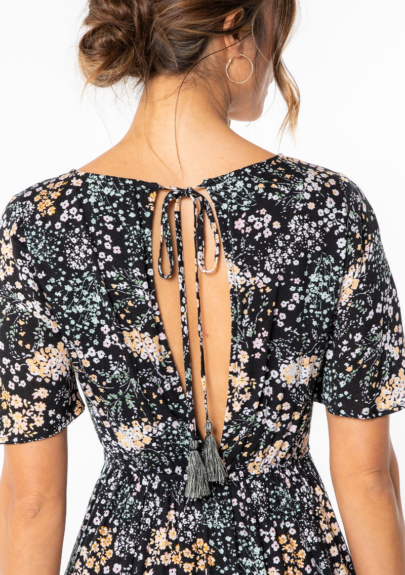 Los Angeles Designed Black Floral Maxi Dress | LOVESTITCH Los Angeles Designed Black Floral Maxi Dress | LOVESTITCH
