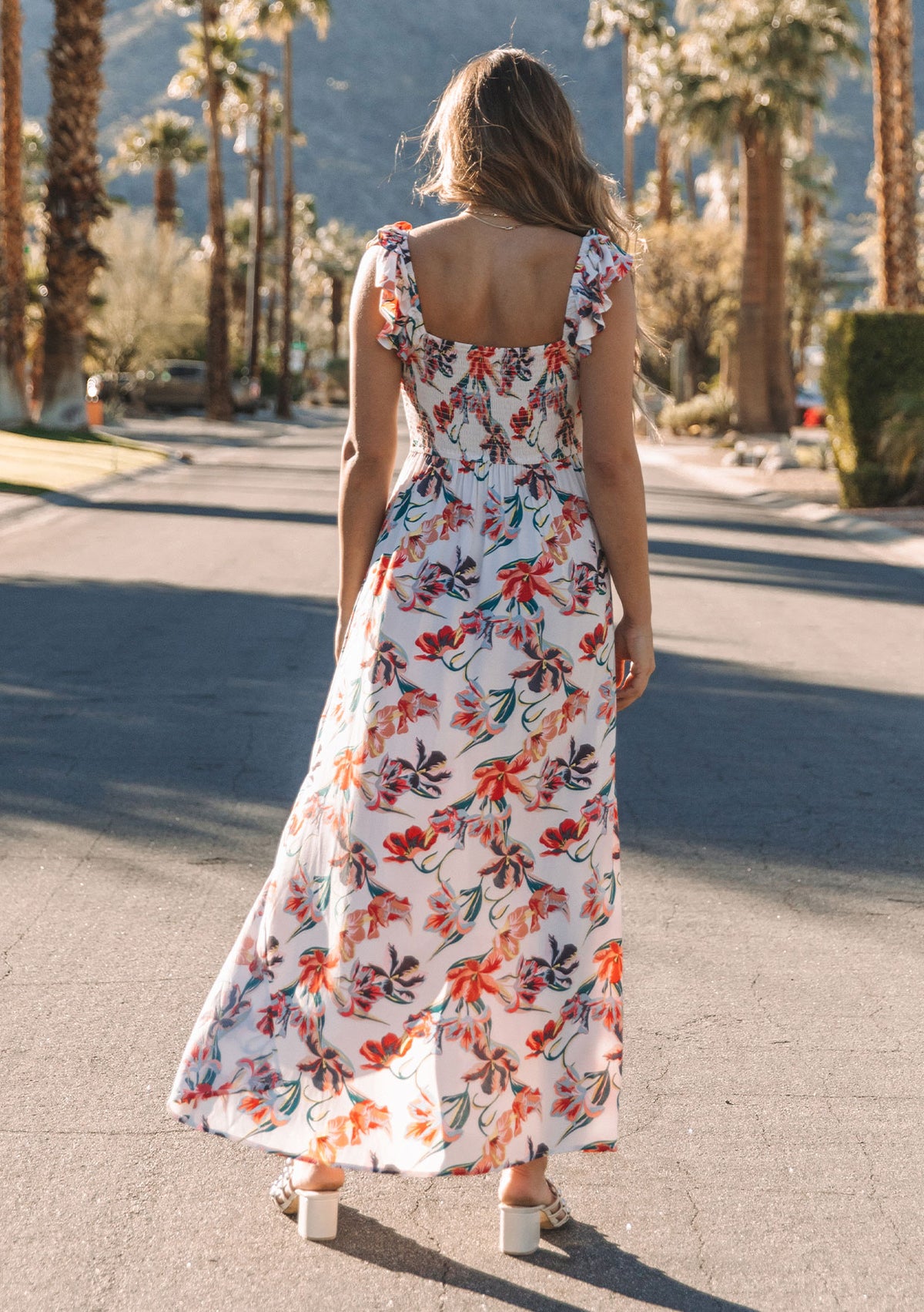 large floral maxi dress Baltic Born Womens Katherine Maxi Dress | Cream + Rust Floral