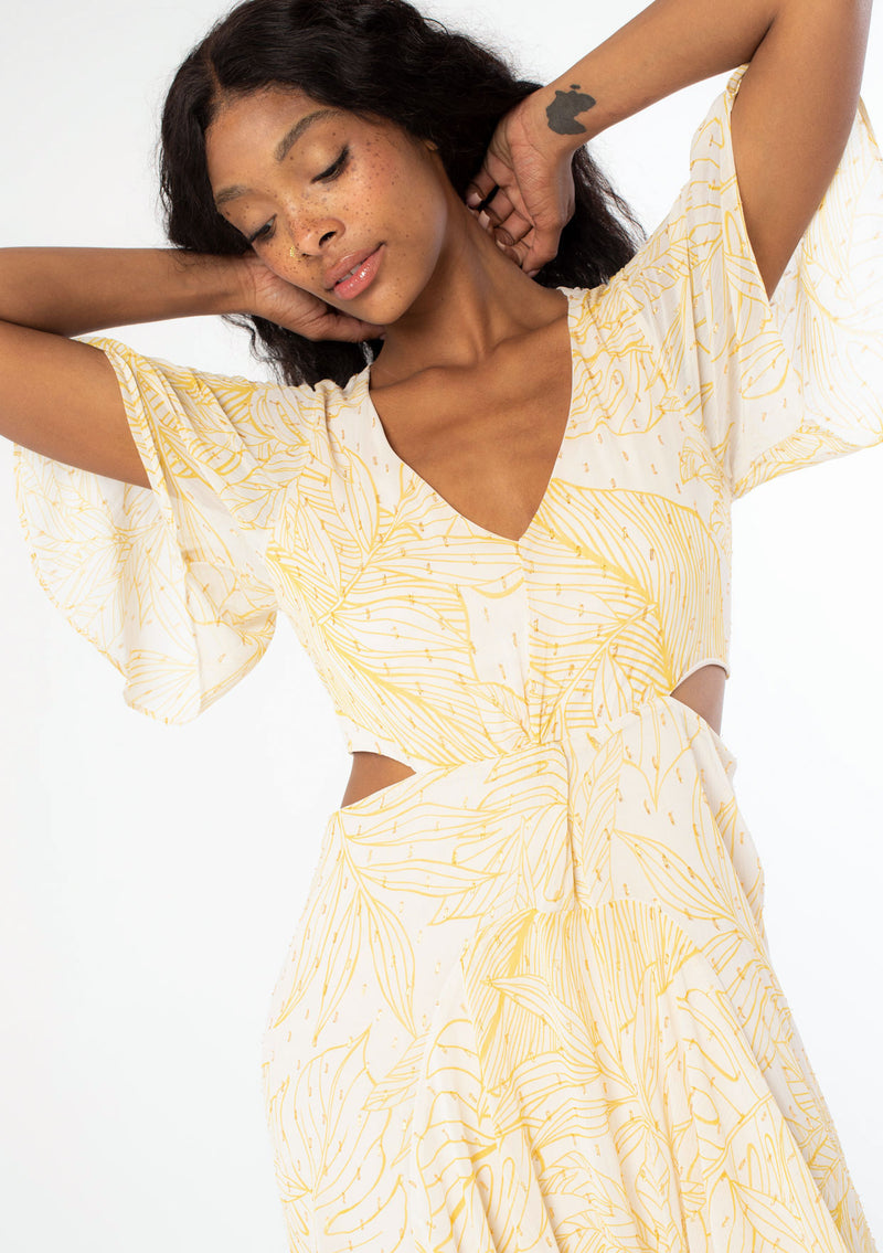 Goldie Maxi Dress Natural/Mustard / XL Goldie Maxi Dress Natural/Mustard / XL