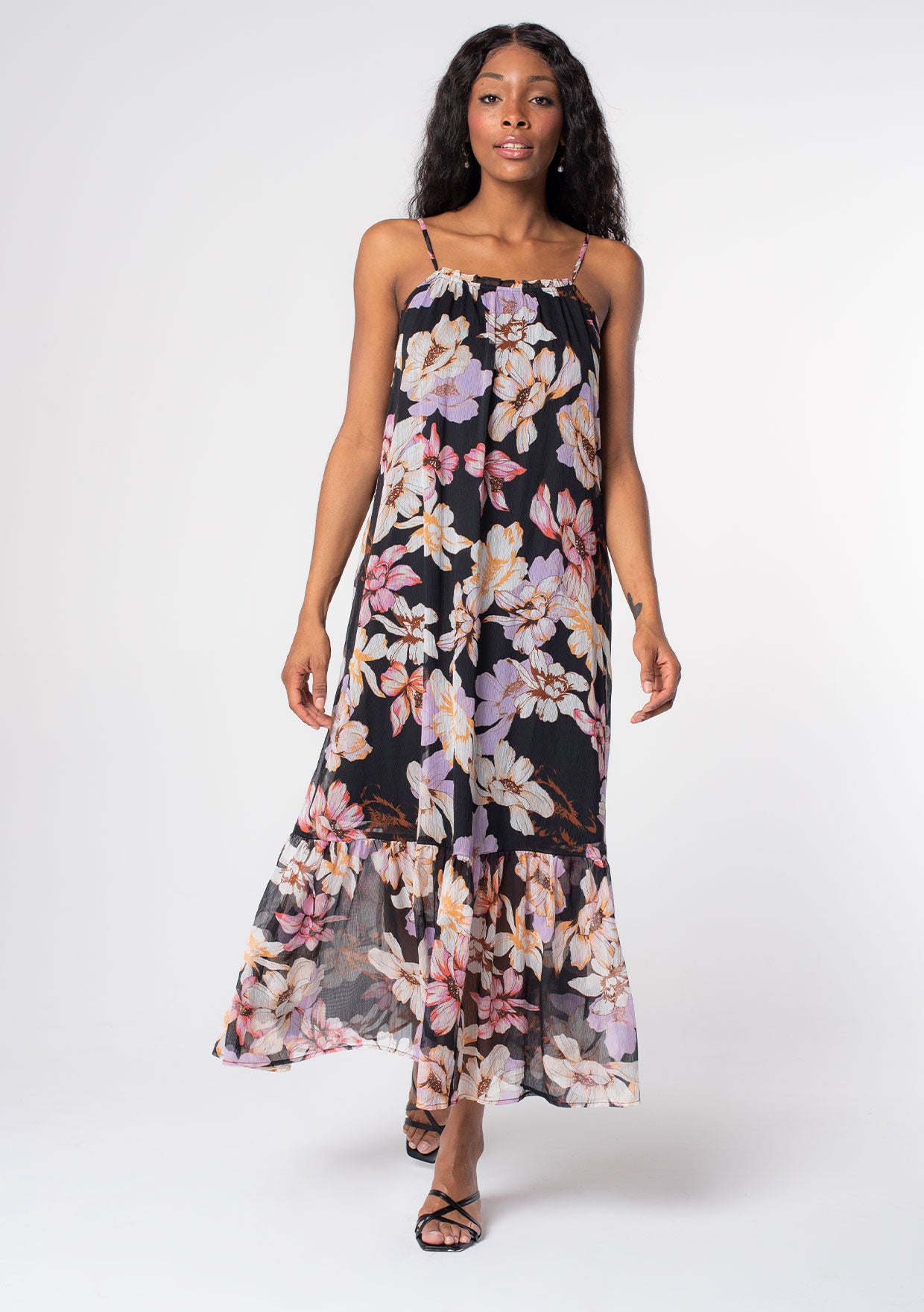 Women's Dress - Chiffon Floral Tank Dress | LOVESTITCH