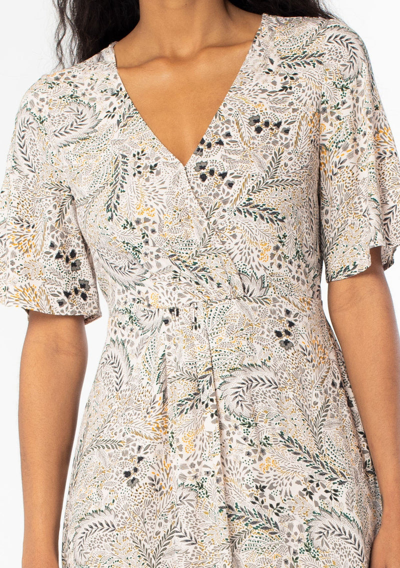 Women's Dress - Natural Floral Print Boho Maxi Dress | LOVESTITCH Women's Dress - Natural Floral Print Boho Maxi Dress | LOVESTITCH