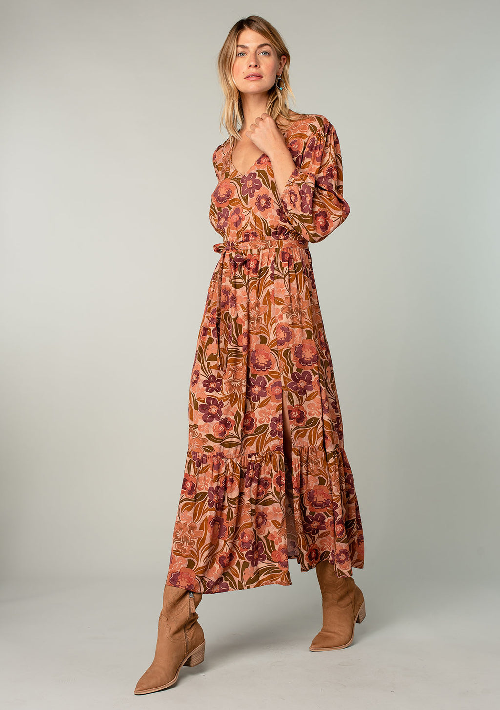 Elysse Maxi Dress Clay/Olive / L Elysse Maxi Dress Clay/Olive / L