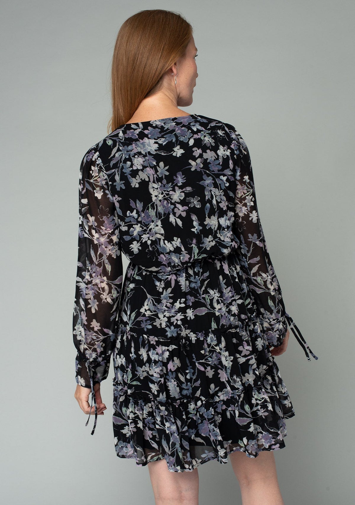 knee length dresses for ladies Boho Blossoms Floral Bell-Sleeve Midi Dress main image 0