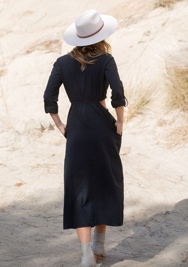 Carlotta Cutout Midi Dress Stone / S Carlotta Cutout Midi Dress Stone / S