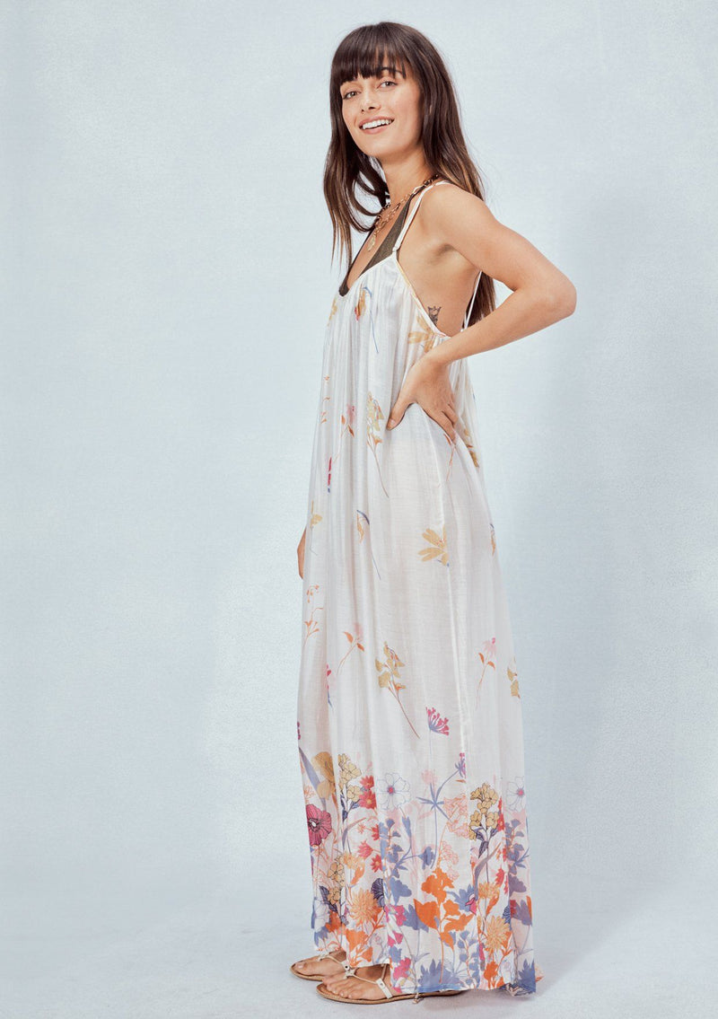 Lightweight Sheer White Floral Maxi Dress | LOVESTITCH Lightweight Sheer White Floral Maxi Dress | LOVESTITCH