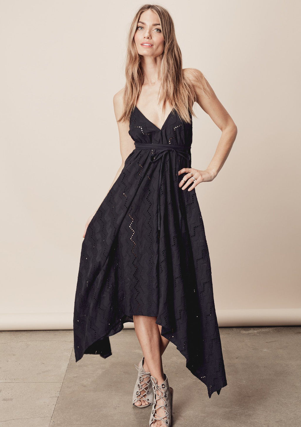 Gisele Eyelet Beach Dress Black / M/L Gisele Eyelet Beach Dress Black / M/L