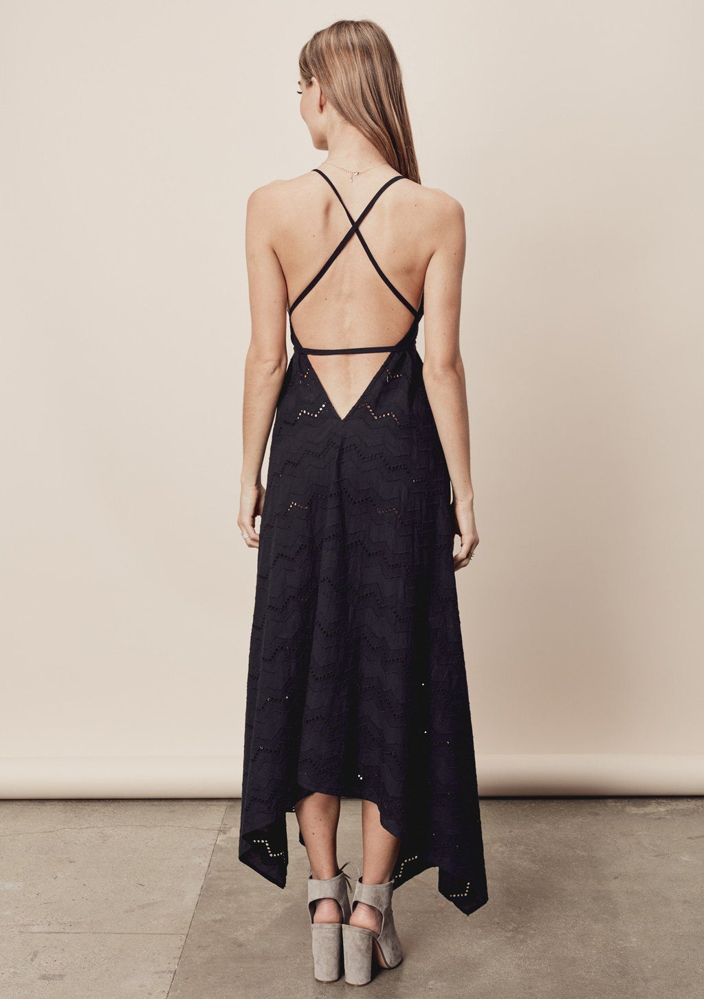 Gisele Eyelet Beach Dress Black / M/L Gisele Eyelet Beach Dress Black / M/L