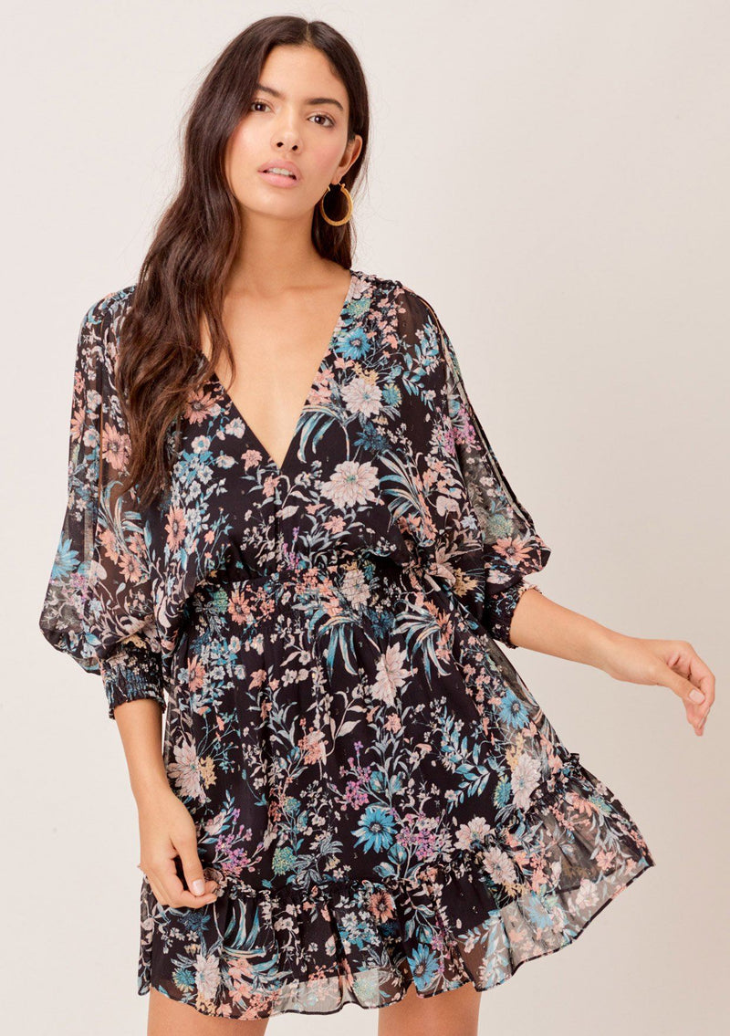 Split Sleeve Floral Print Dress | LOVESTITCH Split Sleeve Floral Print Dress | LOVESTITCH
