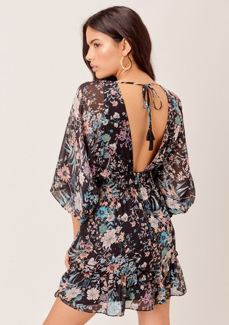 short split sleeve dress Women's mini dress with mock neckline short split sleeves shift silhouette smooth surface Paul Wardrobe