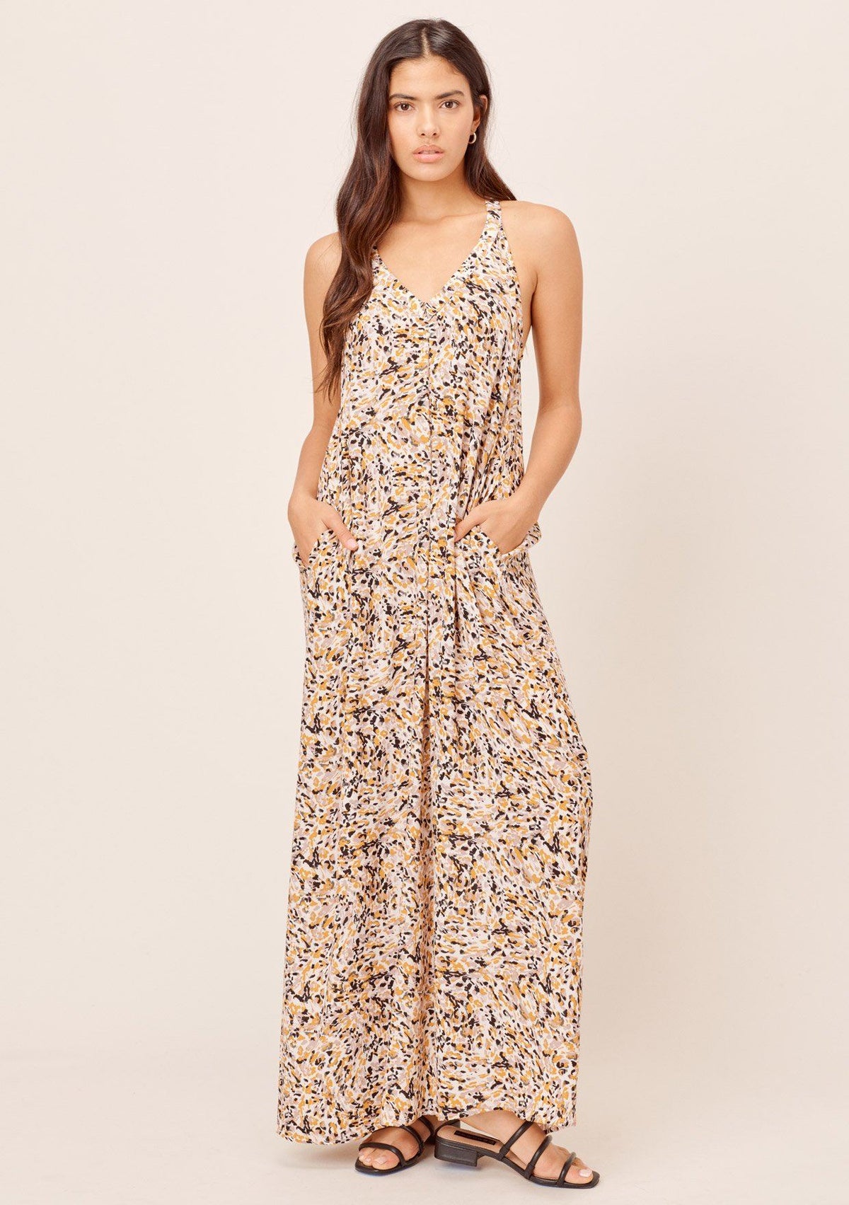 Sanni Animal Print Maxi Bone/Butterscotch / M