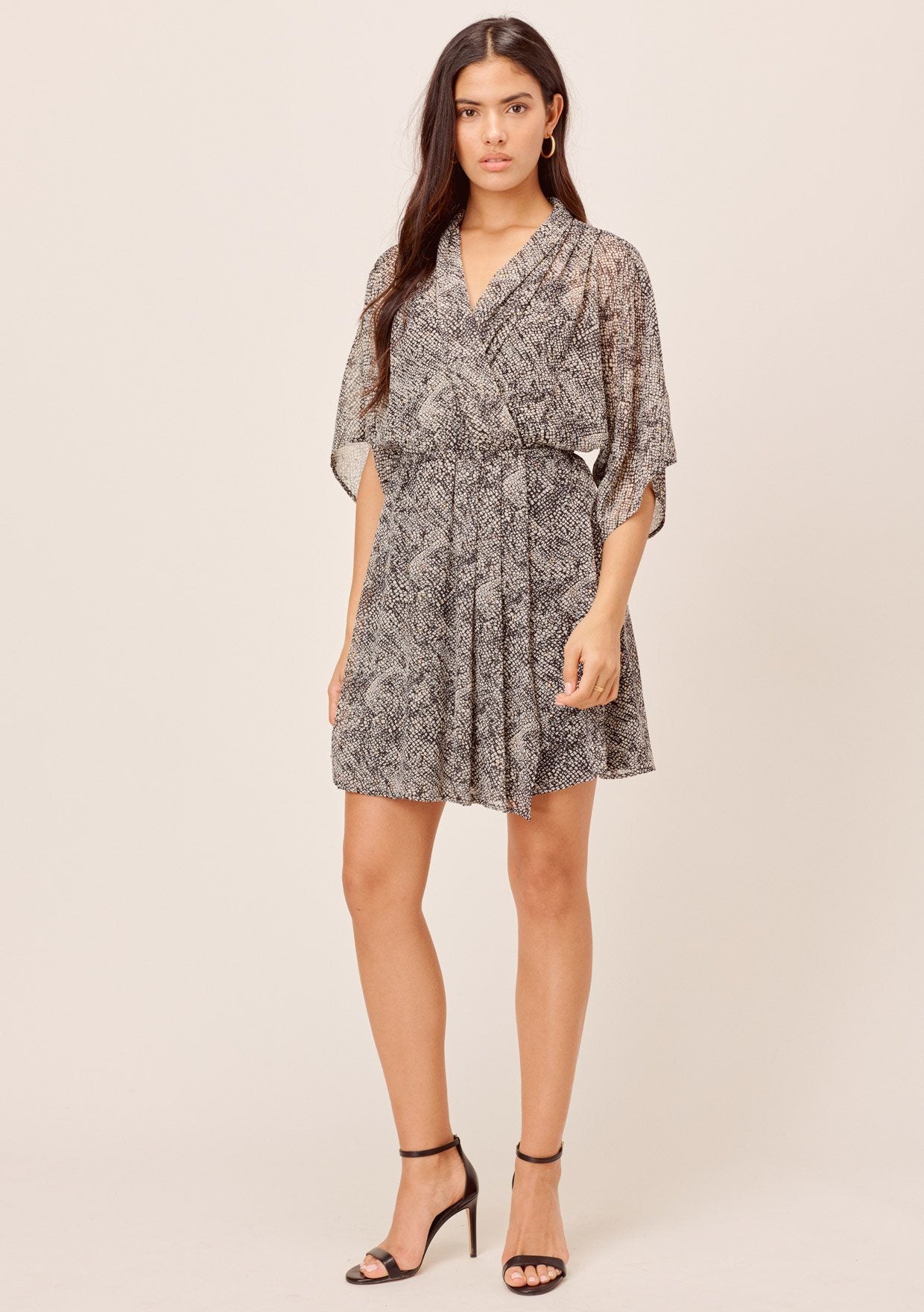 CHIC PYTHON WOVEN MINI DRESS