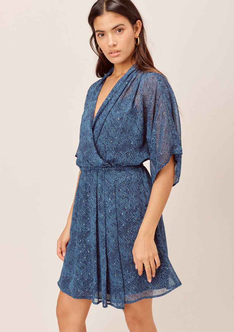 Giana Kimono Sleeve Dress Navy/Sky / L Giana Kimono Sleeve Dress Navy/Sky / L