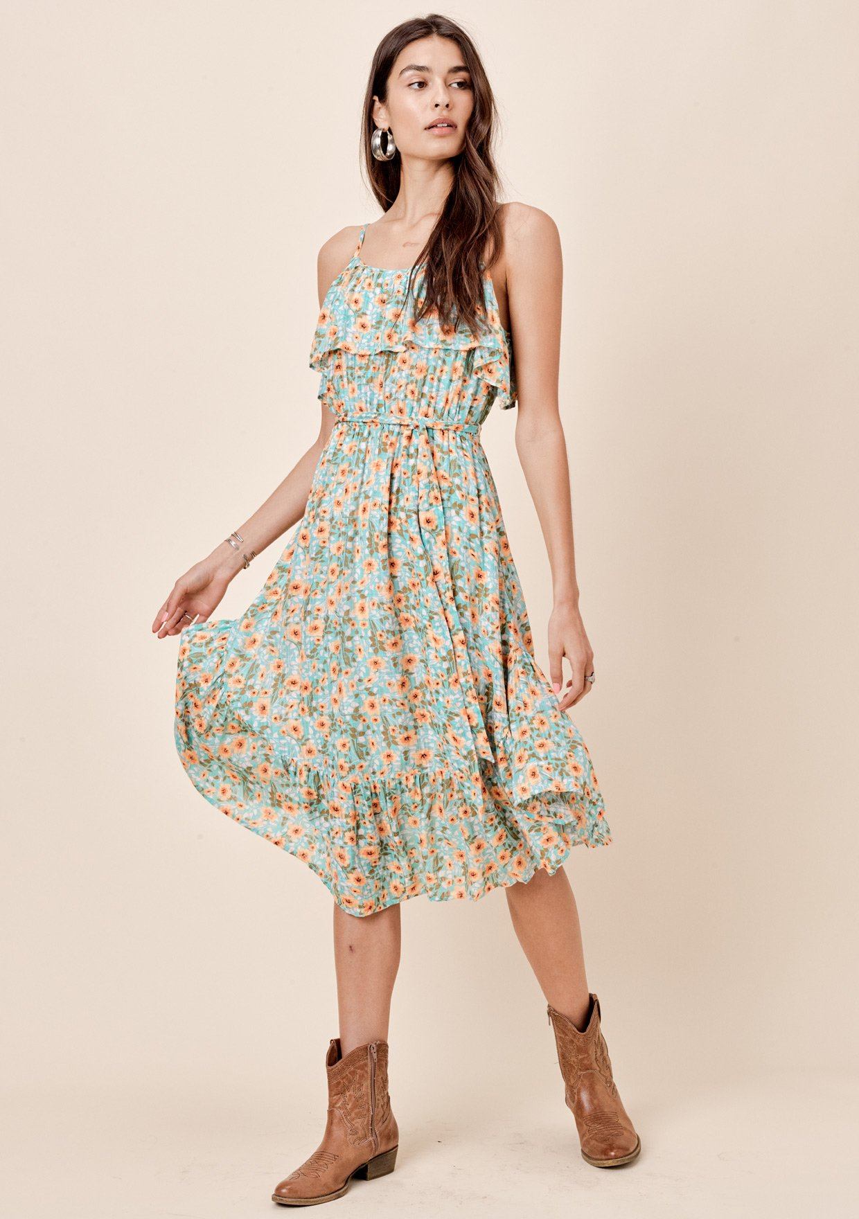 Shop 50% Off Cute Floral Flounce Dress | LOVESTITCH