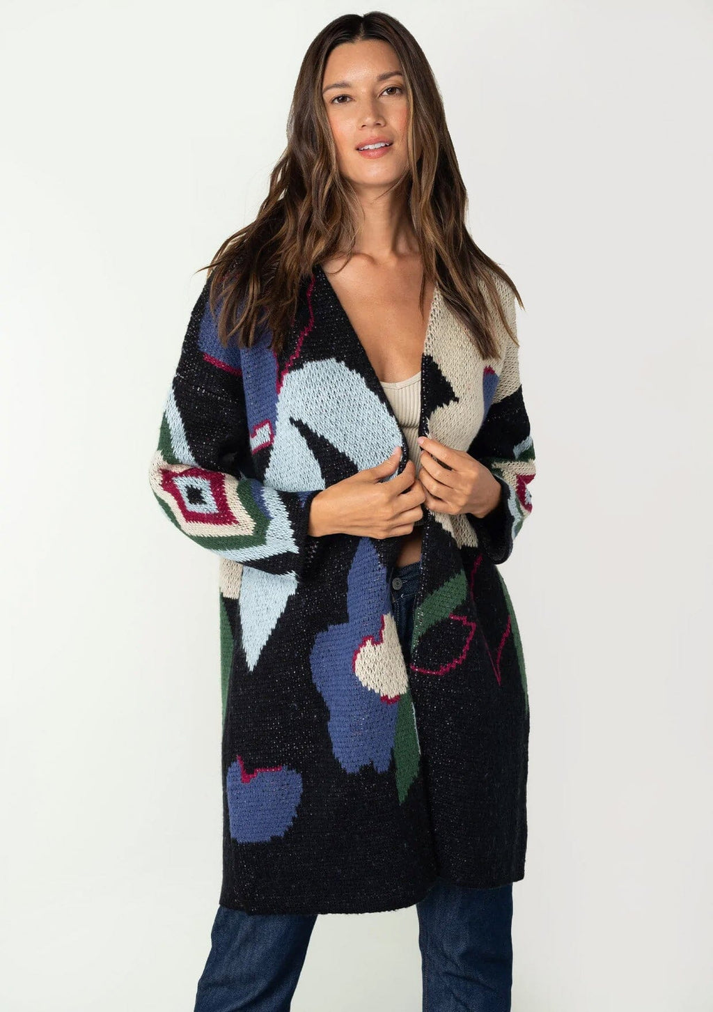 Women's Boho Cardigan - Multi Color Floral Cardigan | LOVESTITCH