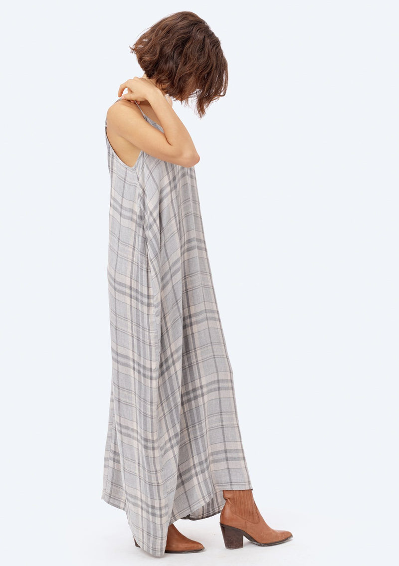 maxi flannel dress Black Warm Cotton Flannel High Neck Maxi Dress 62" / Tall (5'7" and above)