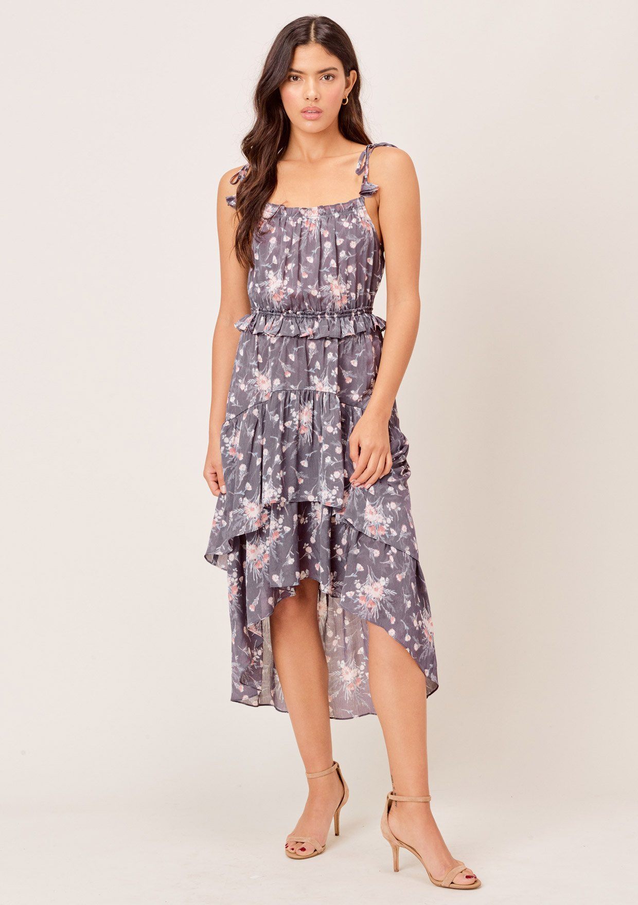 Floral Ruffled Tiered Dress | LOVESTITCH