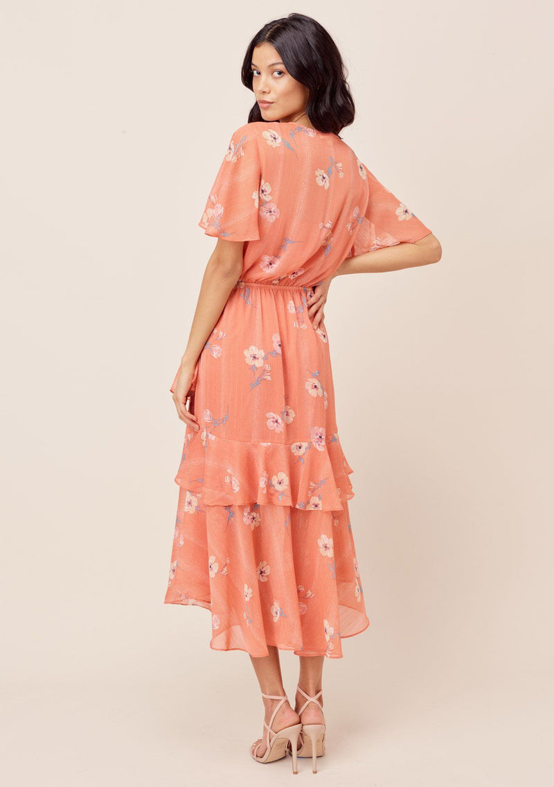 Miriam Floral Ruffled Dress Navy/Lilac / M Miriam Floral Ruffled Dress Navy/Lilac / M