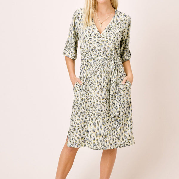 Myla Animal Print Midi Dress Safari/Lagoon / S Myla Animal Print Midi Dress Safari/Lagoon / S