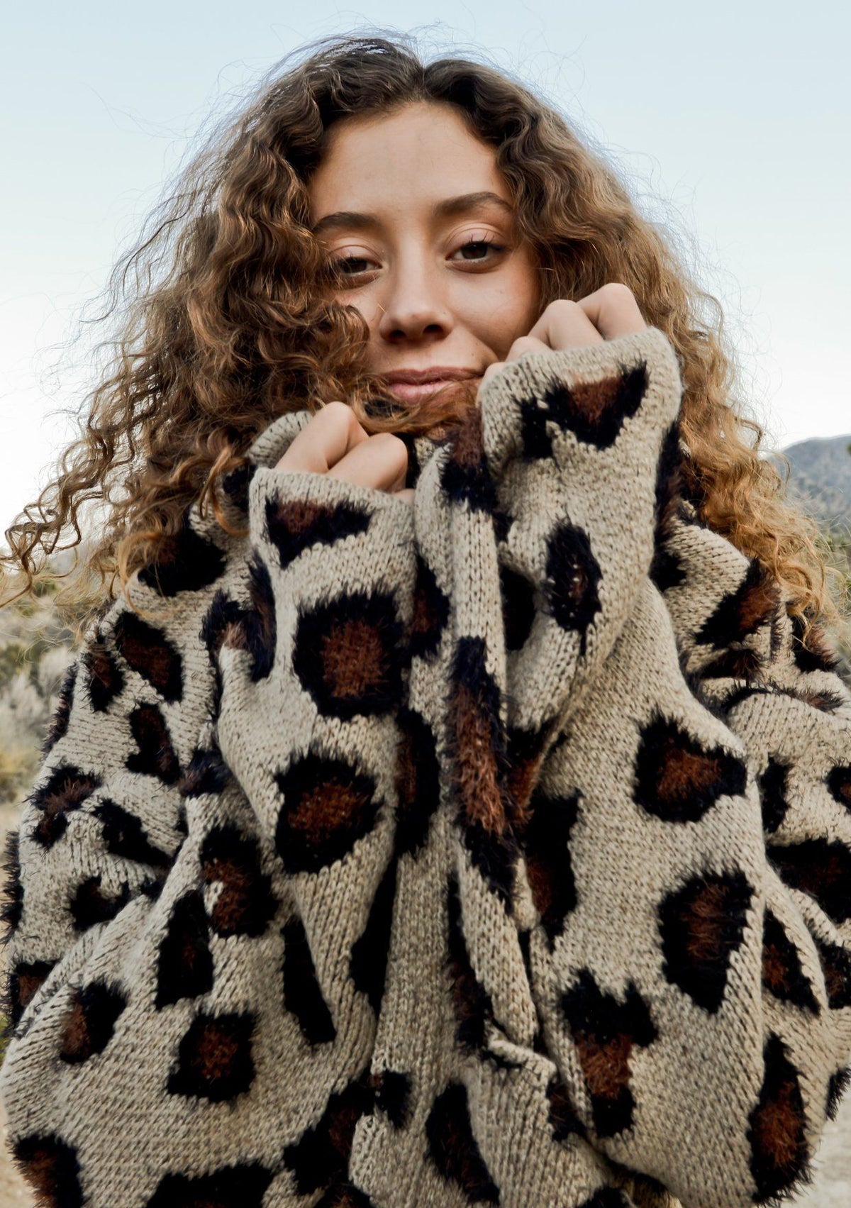 Clothing Oversized Cheetah Sweater Fashion Oversized Leopard Print