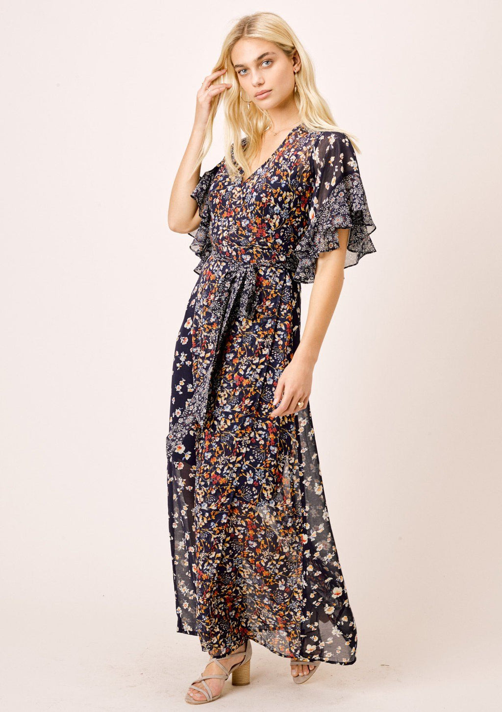 Fall Boho Floral Maxi Dress | LOVESTITCH Dresses
