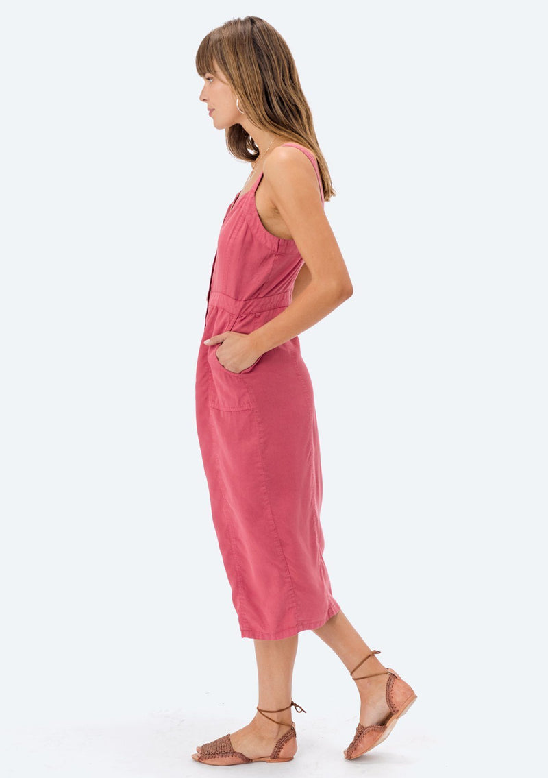 Cecelia Button Front Dress Fire / S Cecelia Button Front Dress Fire / S