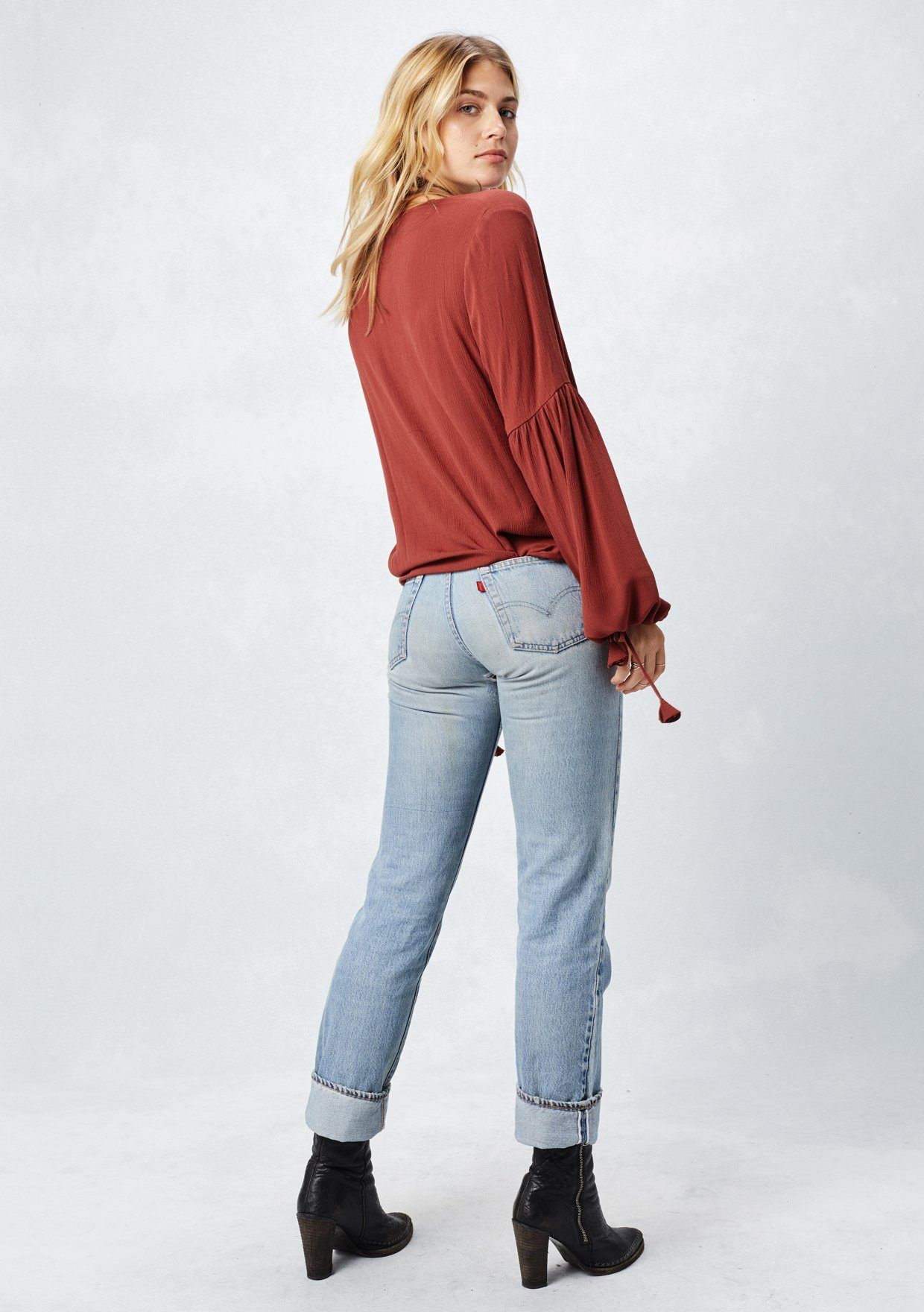 Lovestitch Long Sleeve Button Top Size S