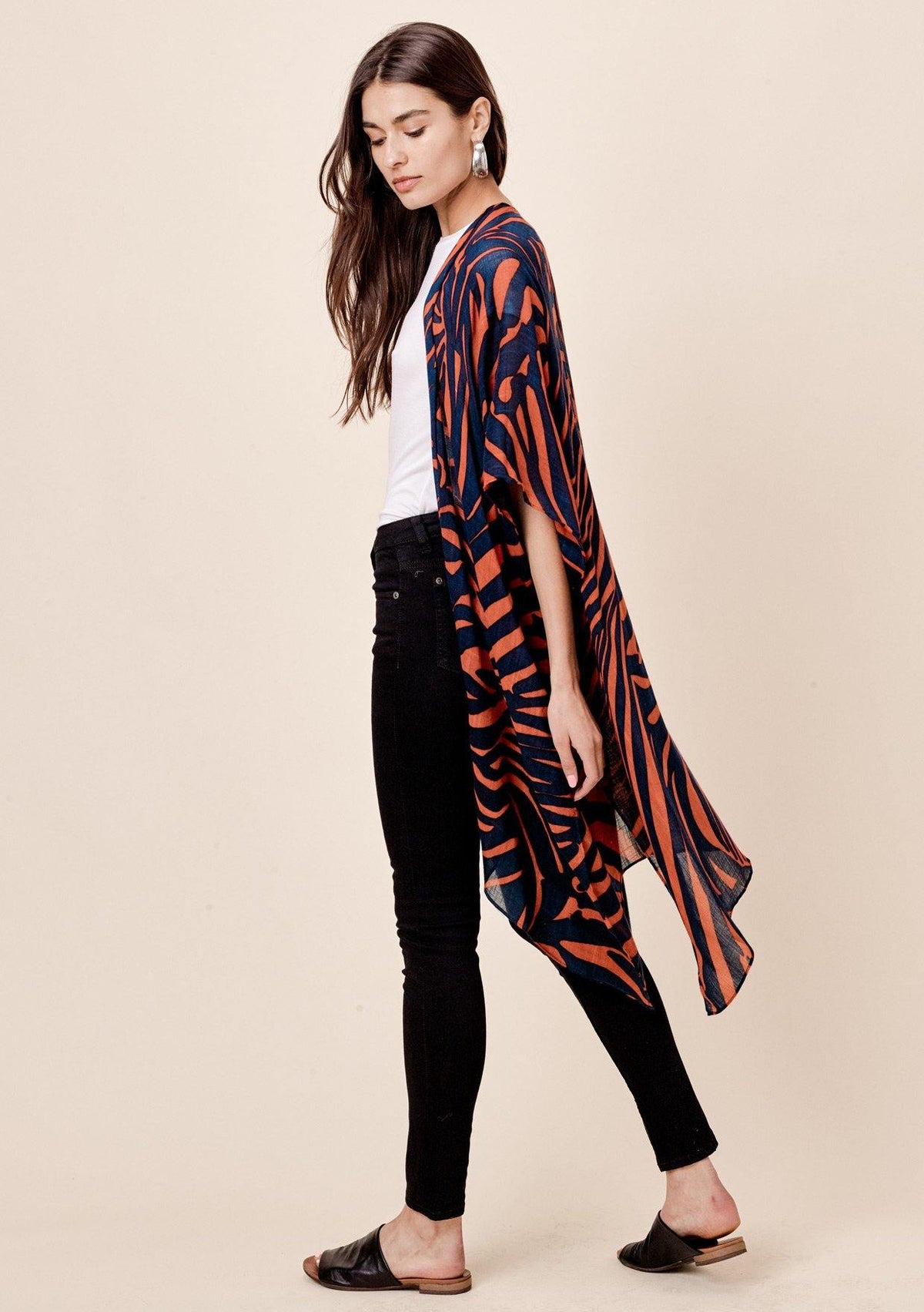 Colorful Zebra Print Sheer Kimono | LOVESTITCH