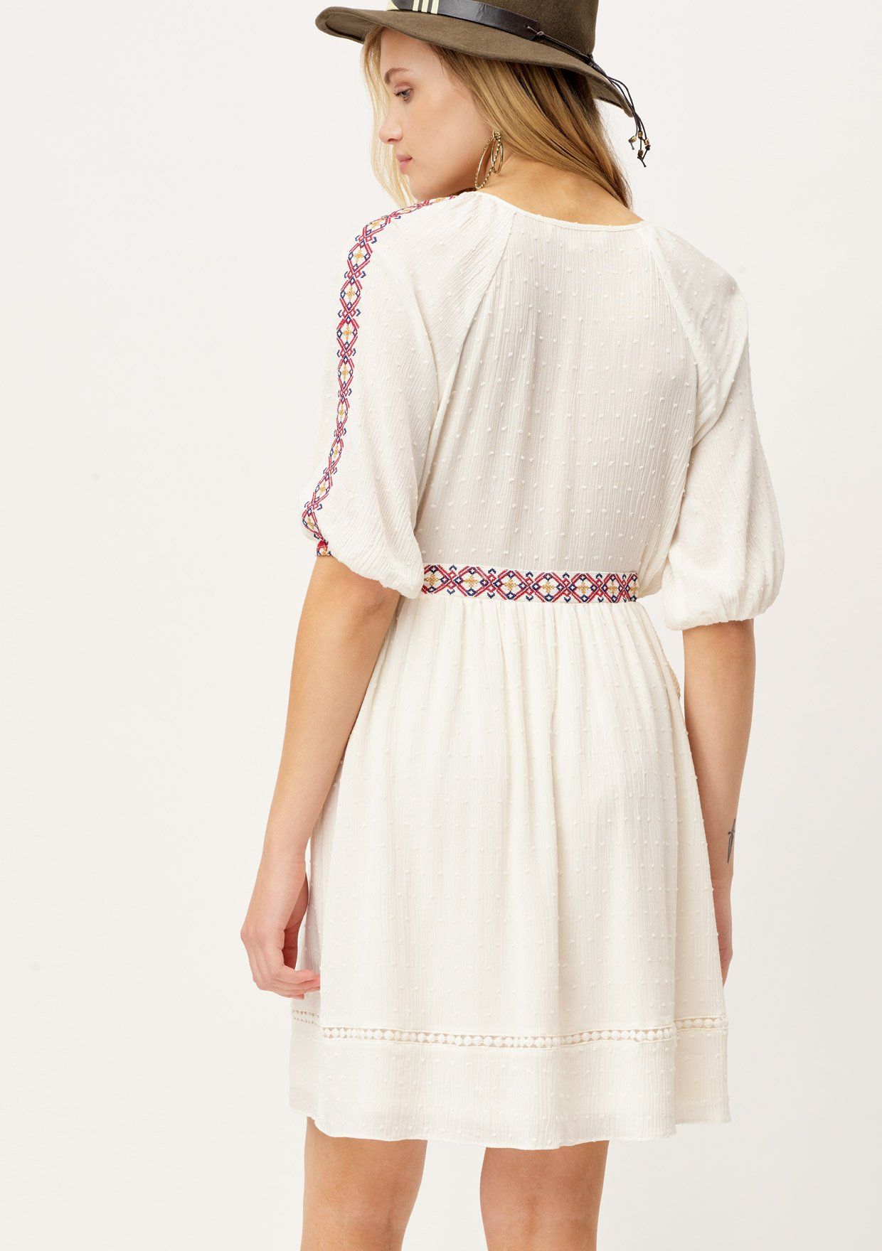 Bohemian Embroidered Mini Dress | LOVESTITCH