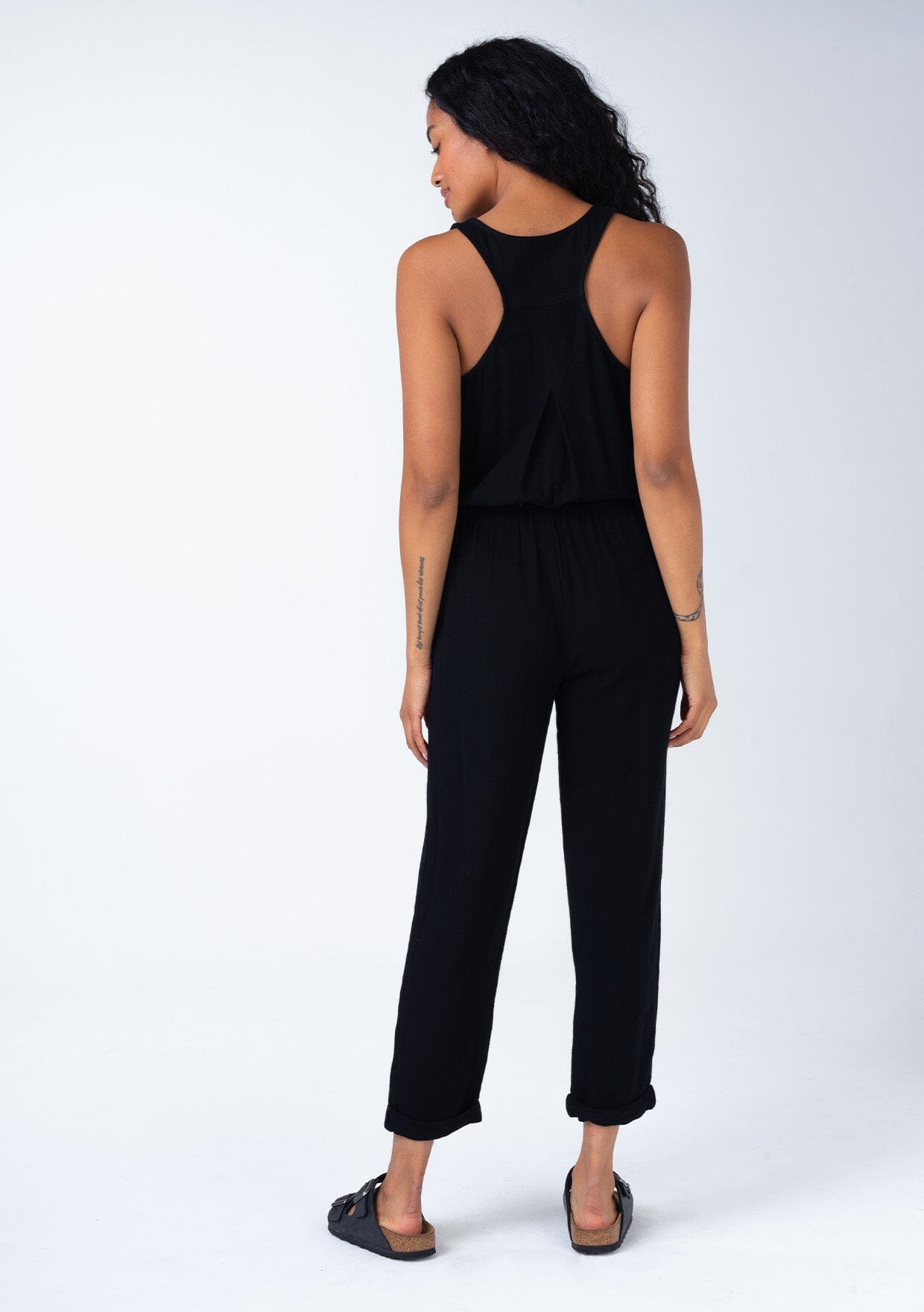 Women's Wide Leg Black Jumpsuit LOVESTITCH
