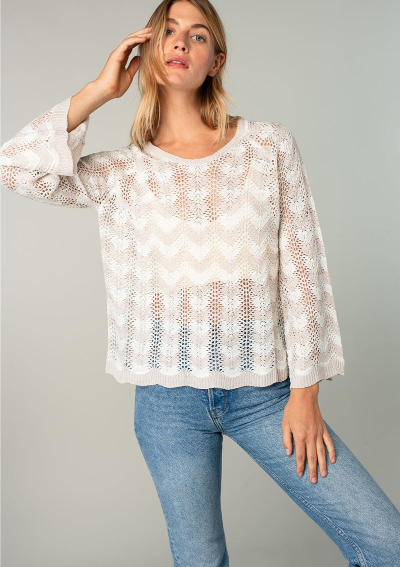 Boho Crochet Sweater Women's Sweater LOVESTITCH - Main Image