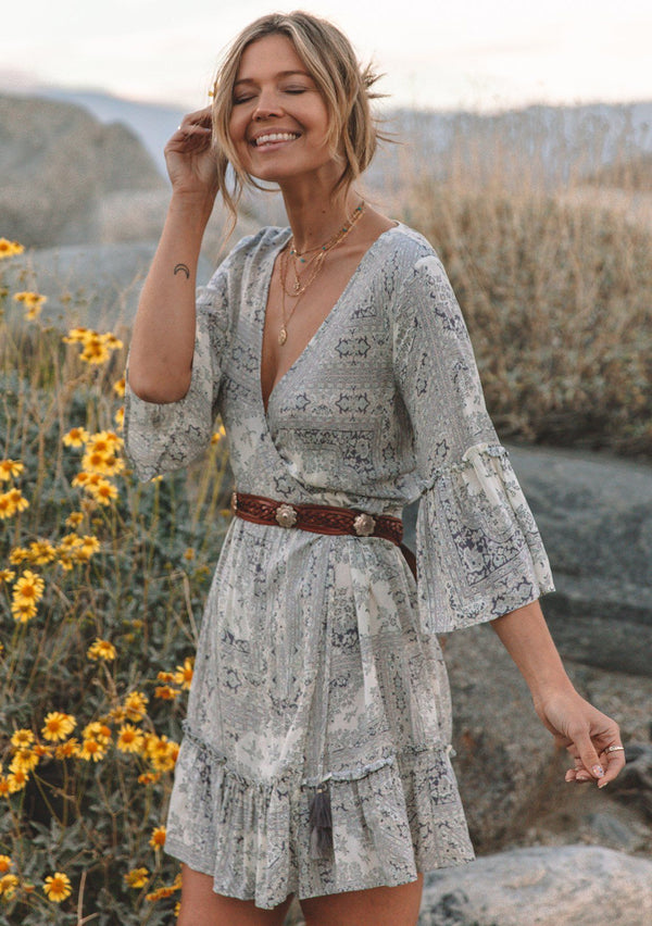 Wrap Dresses & Tops - grey - grey Wrap Dresses & Tops - grey - grey