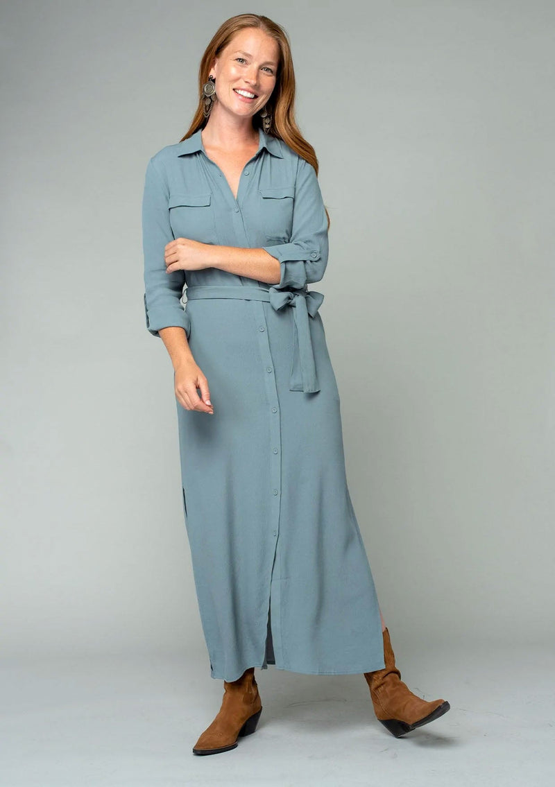Women's Lightweight Casual Maxi Shirt Dress | LOVESTITCH Women's Lightweight Casual Maxi Shirt Dress | LOVESTITCH